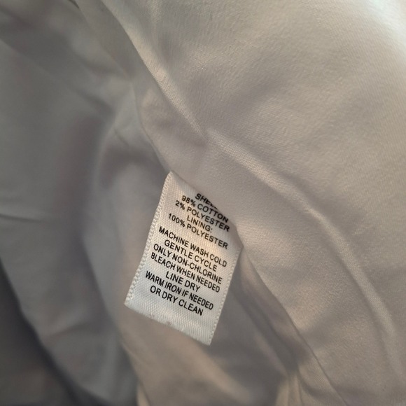 White House Black Market Women's Size 8 Floral Pleated Skirt Blue White Pockets - Picture 8 of 8